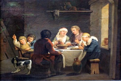 Familia en la comida de Georg Melchior Kraus